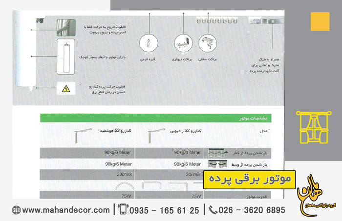 موتور برقی پرده