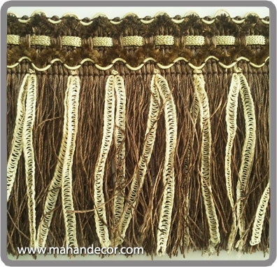 ریشه پرده مدل افشان (رنگ قهوه ای روشن)